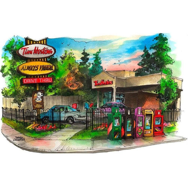 Tim Horton's Coffee Shop Postcard - Timmies