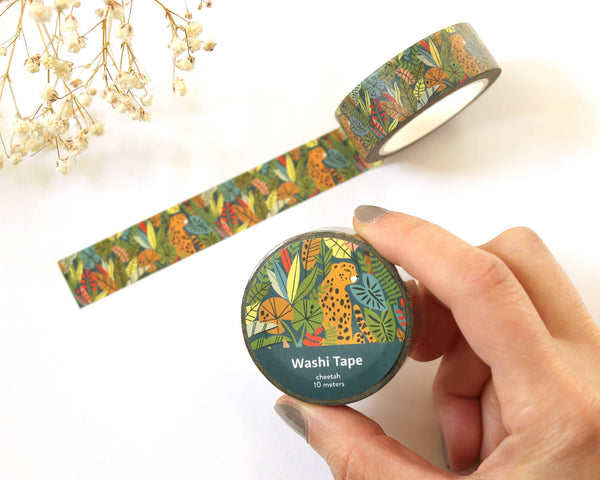 Tropical Jungle Cheetah Washi Tape - 15mm x 10m