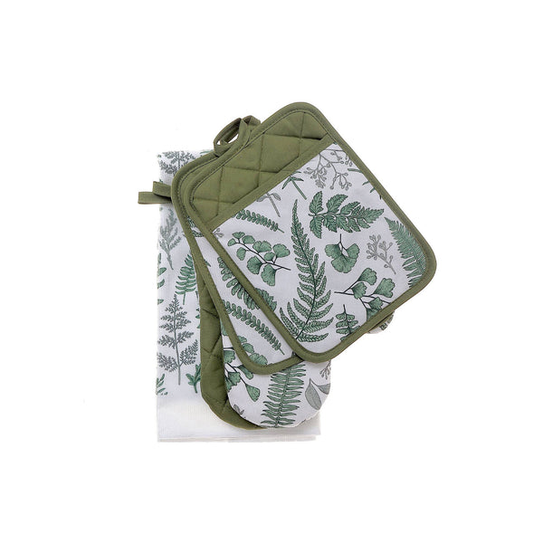 5 Pc Kitchen Set Fern Leaves