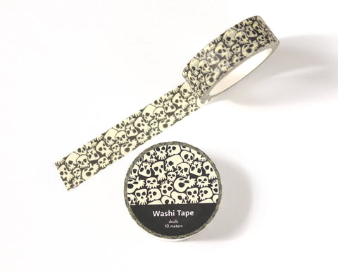 Halloween Edgy Skulls Washi Tape - 15mm x 10m