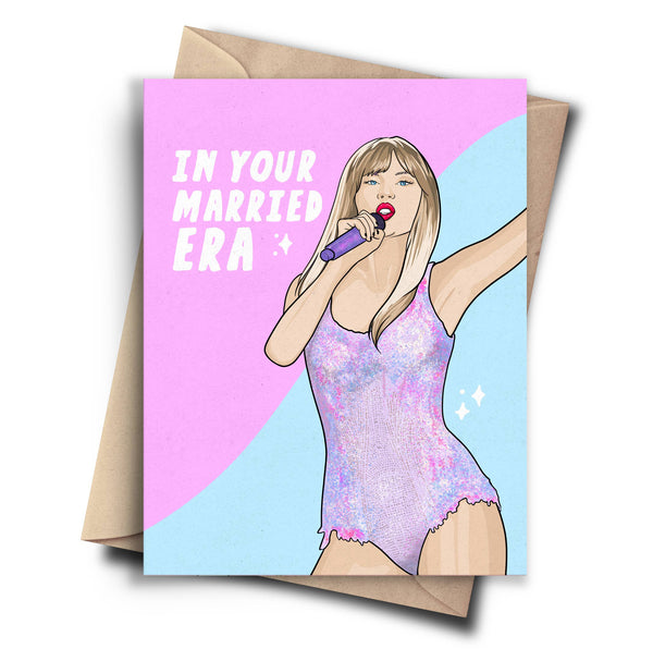 Married Era Funny Taylor Swift Wedding Card