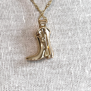 Western Boot Necklace 
