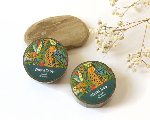 Tropical Jungle Cheetah Washi Tape - 15mm x 10m
