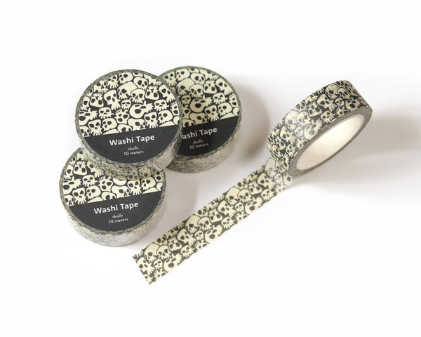 Halloween Edgy Skulls Washi Tape - 15mm x 10m