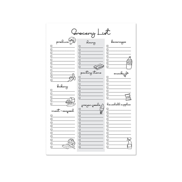 Grocery List - 25 pg Notepad