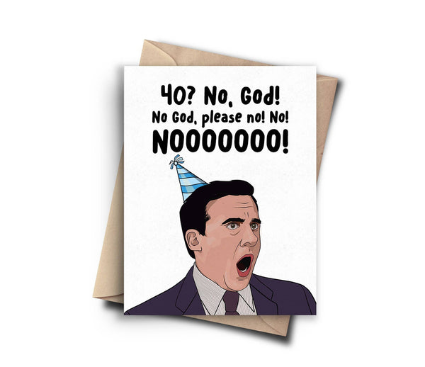 Funny 40th Birthday Card
