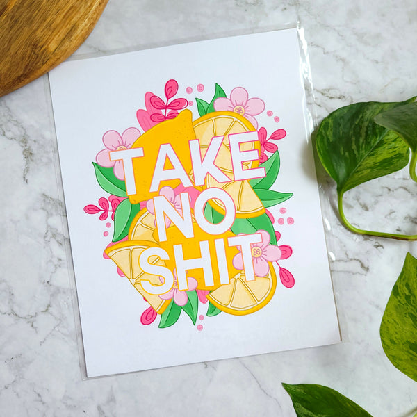 Take No Shit 8x10" Print