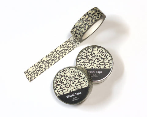 Halloween Edgy Skulls Washi Tape - 15mm x 10m