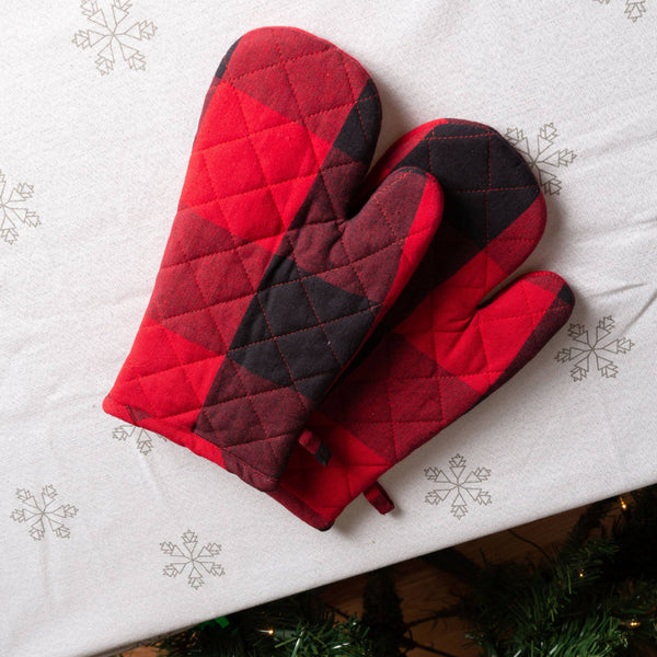 Buffalo Check Oven Mitts Set of 2