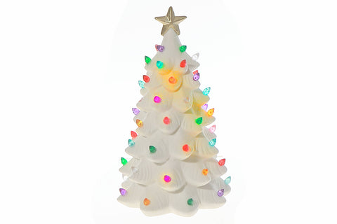 LED CERAMIC CHRISTMAS TREE (WHITE)