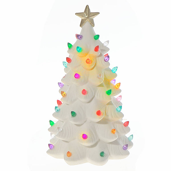 LED CERAMIC CHRISTMAS TREE (WHITE)