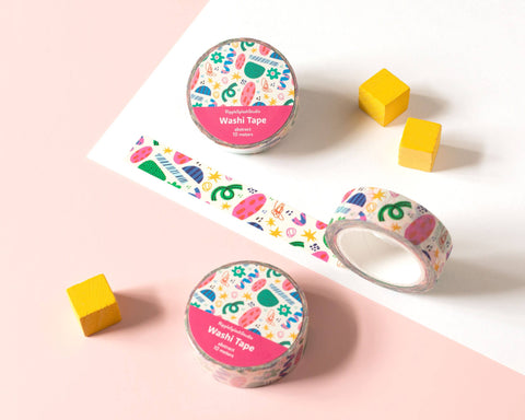 Colorful Abstract Shapes Washi Tape - 15mm x 10m