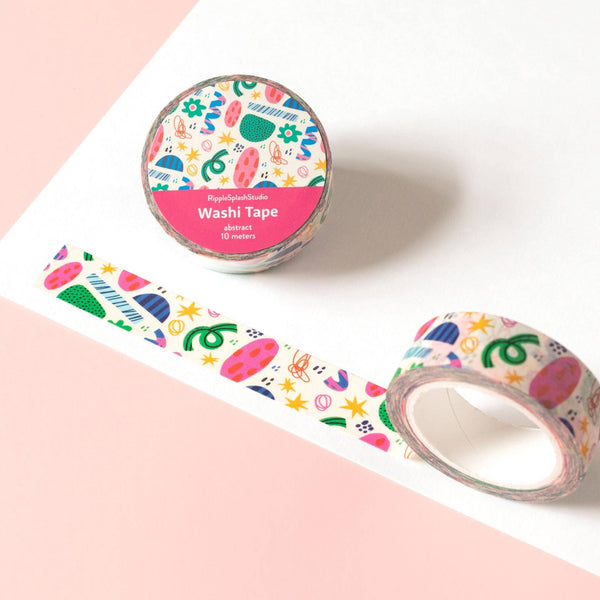Colorful Abstract Shapes Washi Tape - 15mm x 10m