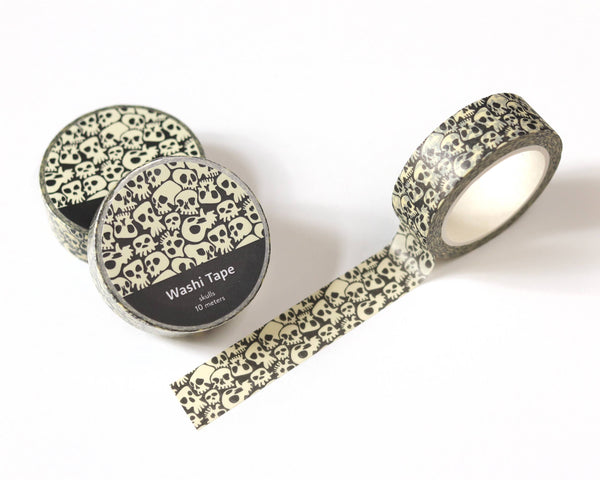 Halloween Edgy Skulls Washi Tape - 15mm x 10m