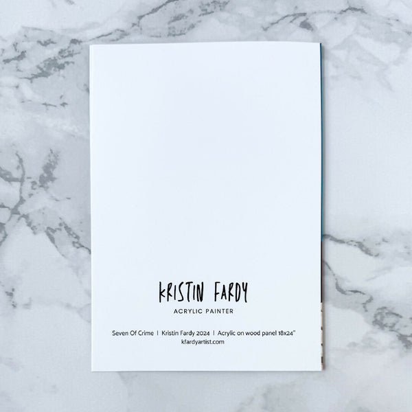 Seven Of Crime greeting card
