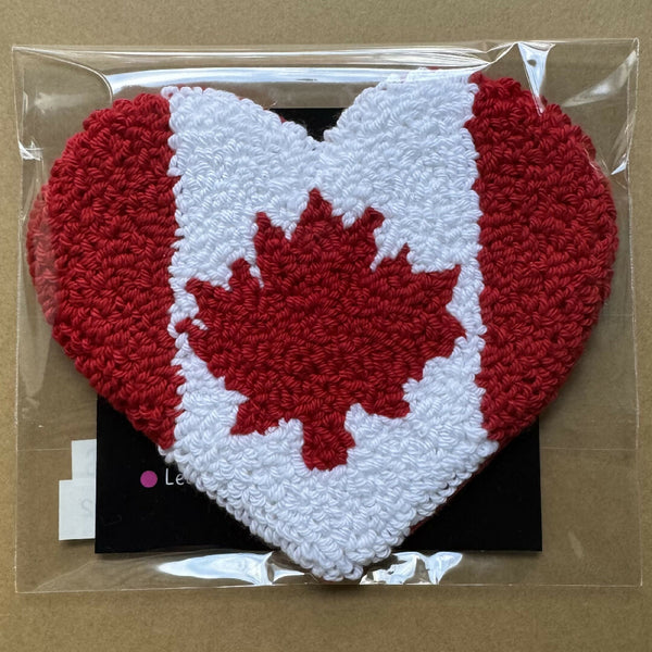 Canada Flag Heart Mug Rug