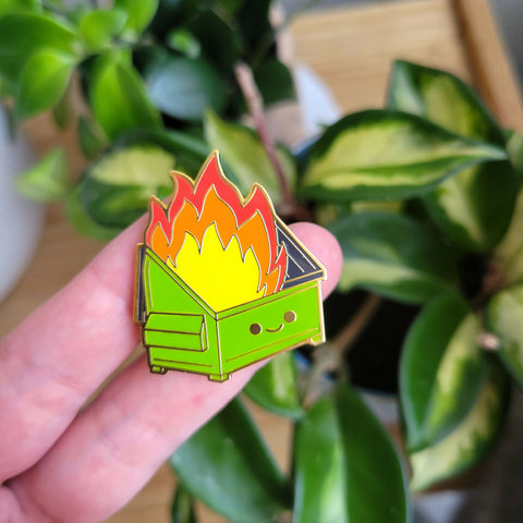 Dumpster Fire 1.5" Enamel Pin
