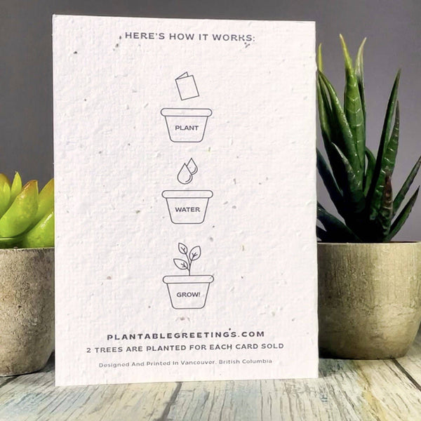 Thank You Very Mush Plantable Greeting Card