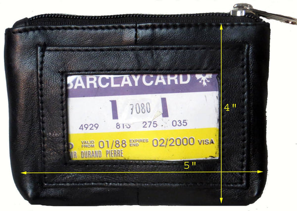 Elegant Leather All Purpose Zippered Pouch #7080