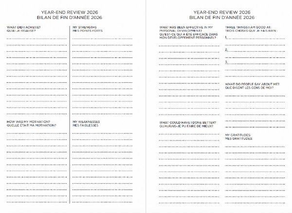 2025–2026 Smyth Academic Weekly Planner — Gold A5 Vegan Leather Luxe Agenda (18-Month, Bilingual)