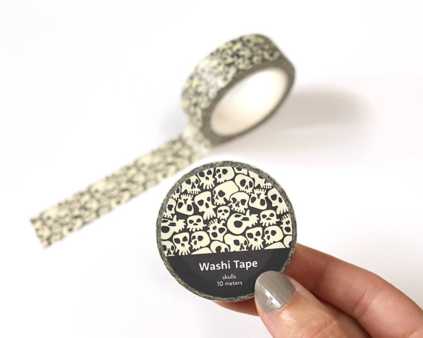 Halloween Edgy Skulls Washi Tape - 15mm x 10m