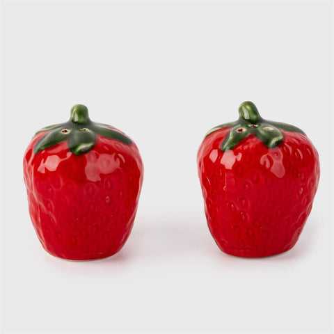 Strawberry Salt & Pepper Shakers, Set/2, 2"x2.5"