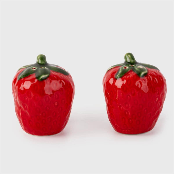 Strawberry Salt & Pepper Shakers, Set/2, 2