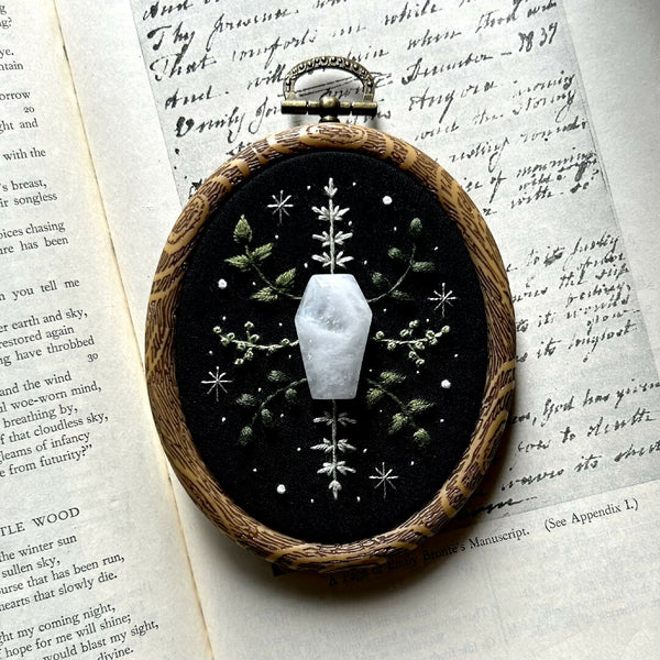 Embroidery Art | Quartz Crystal Coffin