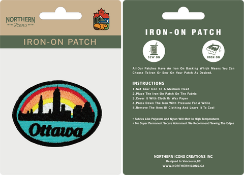 Ottawa iron-on embroidery patch
