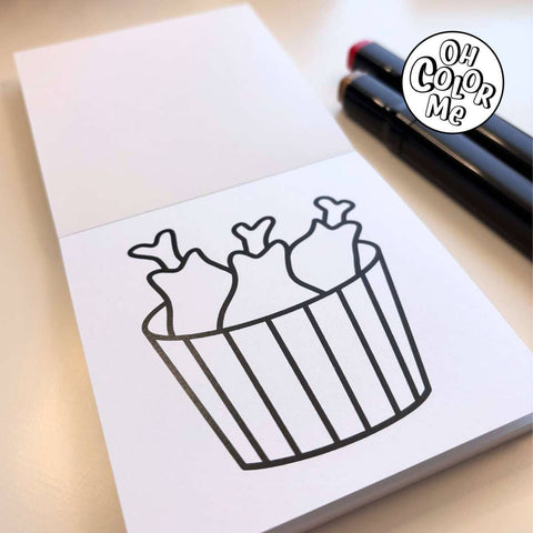 Mini livre de coloriage sucré-salé, ÉDITION MISE À JOUR 4"x4"