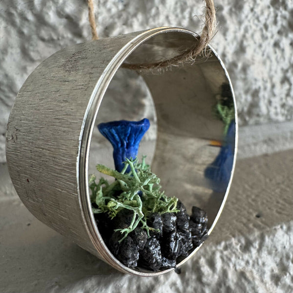 Ring Mushroom Ornament -blue flat cap mushroom