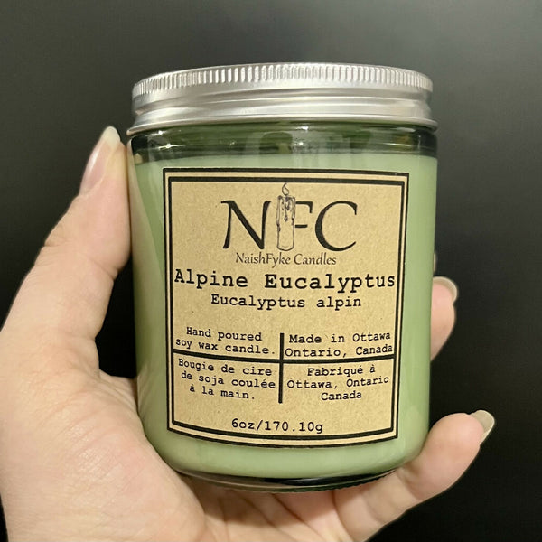 Alpine Eucalyptus 6oz candle by NaishFyke Candles