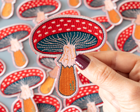 Mushroom Iron-On Patch
