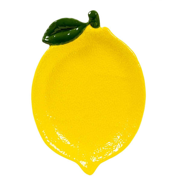 Lemon Shape Plate,10.2"x7", Ceramic