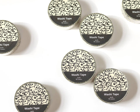 Halloween Edgy Skulls Washi Tape - 15mm x 10m