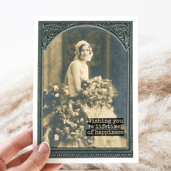 Bridal Shower Card. Wishing You A Lifetime Of Happiness.
