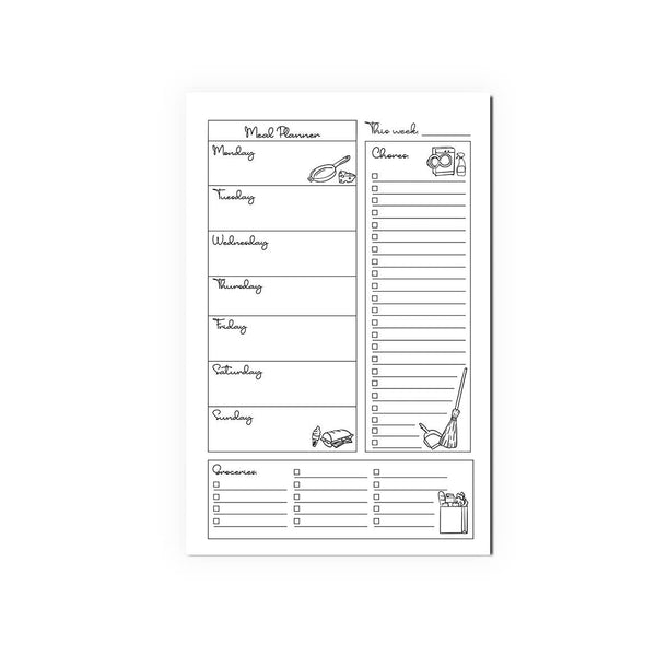 Meal/ Chore Planner - 25 pg Notepad