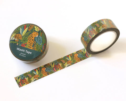 Tropical Jungle Cheetah Washi Tape - 15mm x 10m