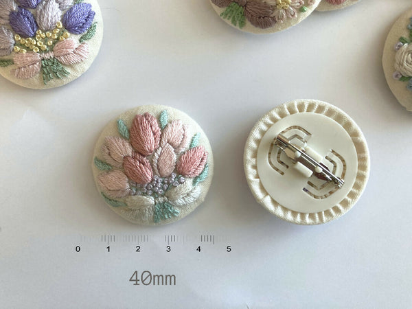 Brooch Embroidery Kit B (Set of 3)