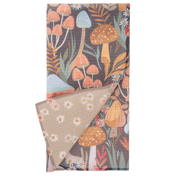 TORCHON EN MICROFIBRE À MOTIFS CHAMPIGNONS 