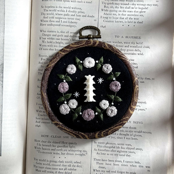 Embroidery Art | Rattlesnake Vertebrae