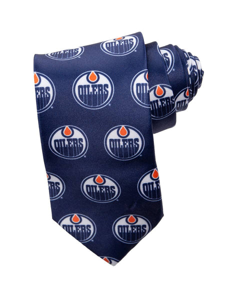 Edmonton Oilers All Over Team Logo Necktie