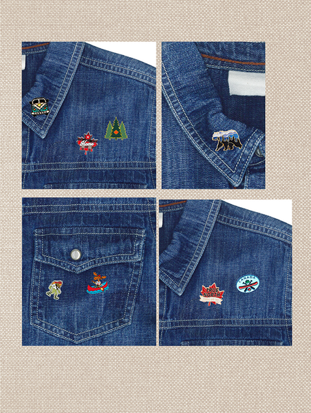 Canoeing Moose Enamel Pin