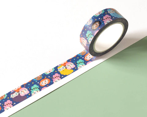 Colorful Faces Washi Tape - 15mm x 10m
