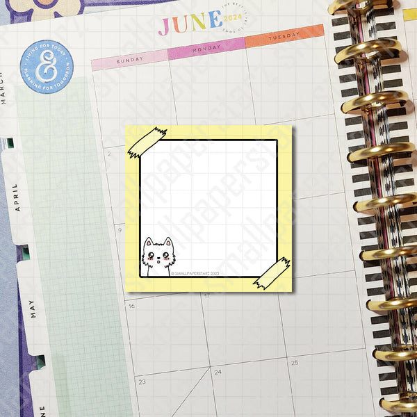 NP025 - Yellow Luna Blushing 3x3in Memo Notepads