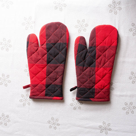 Buffalo Check Oven Mitts Set of 2