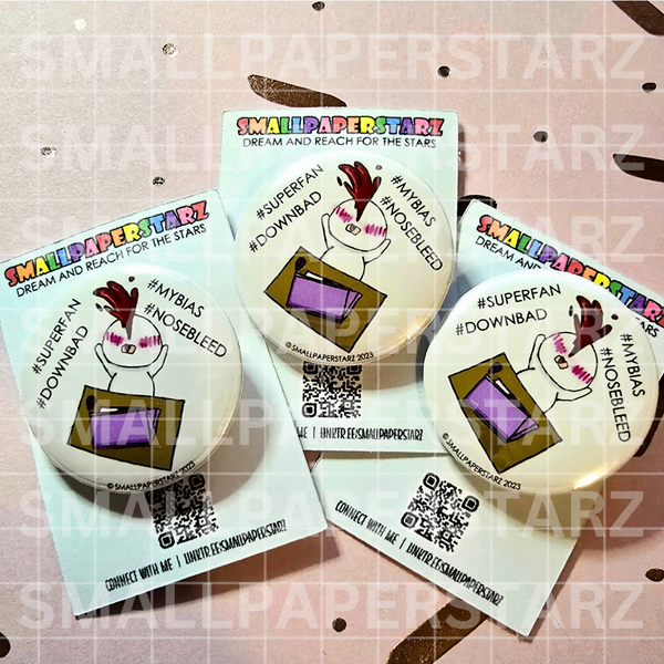 L026 - Super Fan / Nosebleed Pinback Button / Badge