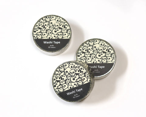 Halloween Edgy Skulls Washi Tape - 15mm x 10m