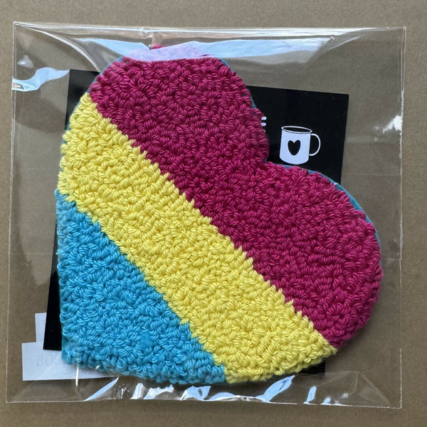 Pansexual Pride Heart Mug Rug