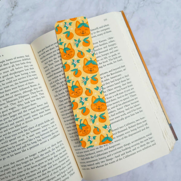 Tangerine Kitties Glossy Bookmark (2x7